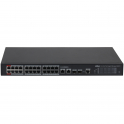 Switch di rete 24 PoE Managed Gigabit - 28 Porte - 2 RJ45 - 2 SFP - Fino a 250M - Dahua