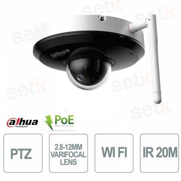 Telecamera PTZ 2MP WiFi Starlight IP WizSense dome varifocal 2.8-12 mm - Dahua