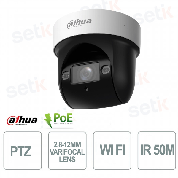 Telecamera PTZ 2MP WiFi IP WizSense dome varifocal 2.8-12 mm IR 50m - Dahua