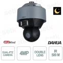 Caméra Starlight double PTZ WizMind - 4MP - Dahua