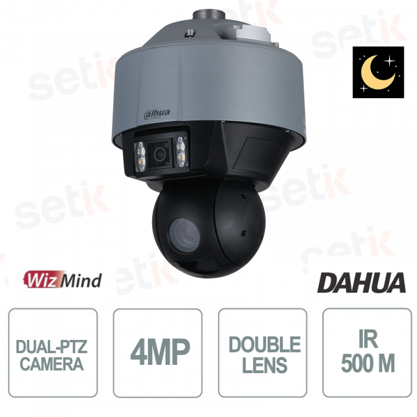 WizMind Dual-PTZ Starlight Camera - 4MP - Dahua
