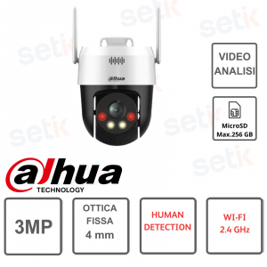 Telecamera wireless WIFI - 3MP - ottica fissa 4mm - Picoo Series - Dahua