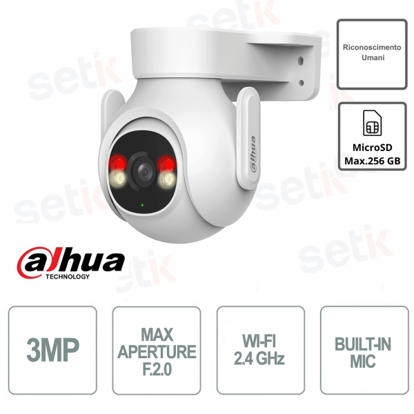 WIFI-Funkkamera – 3 MP – Mikrofon – IR 30 m – Picoo-Serie – Dahua