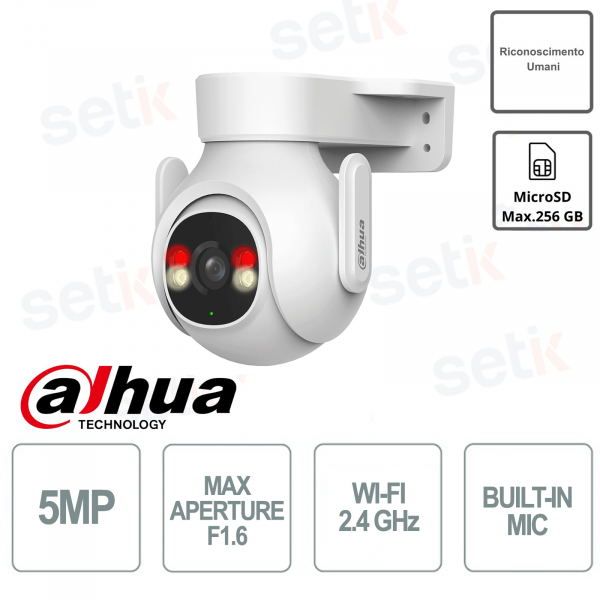 WIFI-Funkkamera – 5 MP – Mikrofon – IR 30 m – Picoo-Serie – Dahua