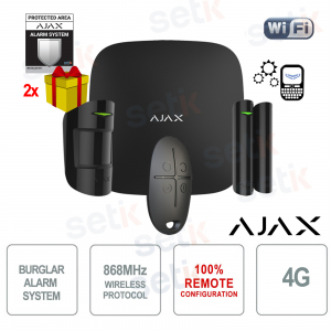 AJAX StarterKit 4G Wireless senza fili GPRS / Ethernet - 4G - Black