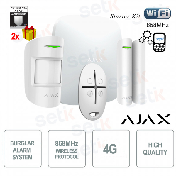 Kit de alarma profesional inalámbrico AJAX 4G
