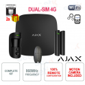 AJAX Kit di Allarme Professionale Wireless senza fili GPRS / Ethernet dual-SIM 4G Colore Nero