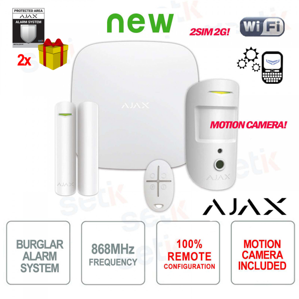 Kit de Alarma Inalámbrico AJAX Profesional GPRS/Ethernet 2SIM 2G