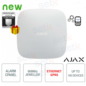 Panneau de commande d'alarme Ajax HUB GPRS / LAN 868 MHz