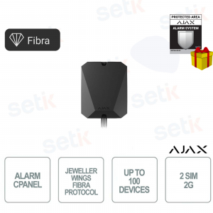 central ajax hub hybrid 2g - joyero/alas/fibra - color negro