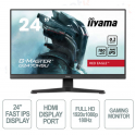 IIYAMA G2470HSU-B6 Gaming-Monitor – 24 Zoll FullHD 1080p – schnelles IPS – FreeSync – 0,2 ms – 180 Hz