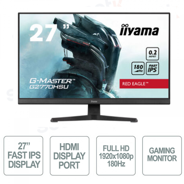 Monitor ideal para juegos IIYAMA G2770HSU-B6 - IPS rápido - 27 pulgadas - FullHD