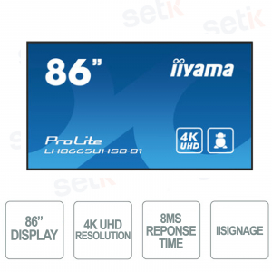 Iiyama - 86-Zoll-Monitor - 4K UHD - Mit Lautsprechern - Für den professionellen Einsatz
