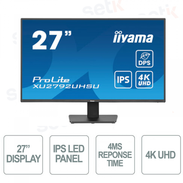 XU2792UHSU-B6 - Monitor IIYAMA - Panel LED IPS - 4K UHD - 27 Pulgadas - Con Altavoces