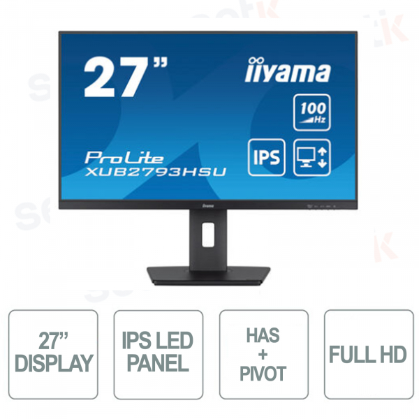 Monitor LED IIYAMA ProLite 27'' IPS - Altavoces - HAS-PIVOT