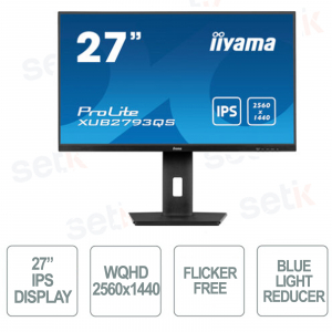 Moniteur LED IPS 27 pouces WQHD 1ms HAS + PIVOT FreeSync -B6