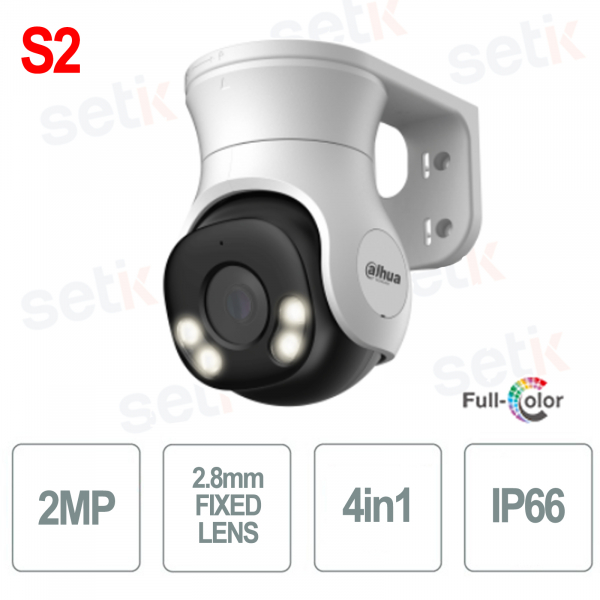 Telecamera PT HDCVI Smart Dual Light Full-color 2MP 2.8mm Versione 2 - Dahua