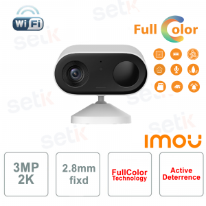 Imou Cell Go Full Color 2K External Battery Camera 3MP Active Deterrence Wi-Fi 2.8mm IR