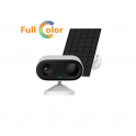 Kit Imou - Kit polychrome Cell Go 2K - 1x caméra à batterie Wi-Fi 3MP 2,8 mm dissuasion active polychrome + 1x panneau solaire
