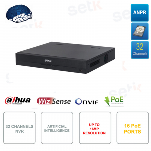 32-Kanal IP PoE ONVIF® NVR – Bis zu 16 MP – 16 PoE-Ports – 4 HDD – Künstliche Intelligenz – Audio – Alarm – Dahua