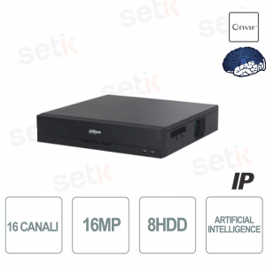 copy of NVR IP 16 Channels H.265 4K 8MP 200Mbps 8HDD Dahua