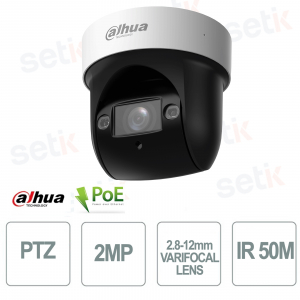 Caméra dôme WizSense IP PTZ 2MP à focale variable 2,8-12 mm IR 50 m - Dahua