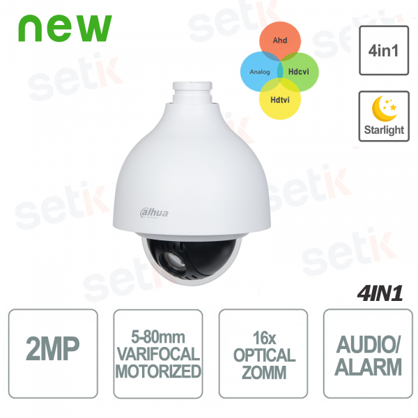 copy of Dahua 4in1 Motorisierte PTZ-Kamera 2MP 15X Starlight IP66