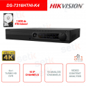 Turbo HD DVR 5en1 - IP ONVIF® - 16 canales IP - 16 canales analógicos - Análisis de vídeo - 1 HDD de 4TB incluido