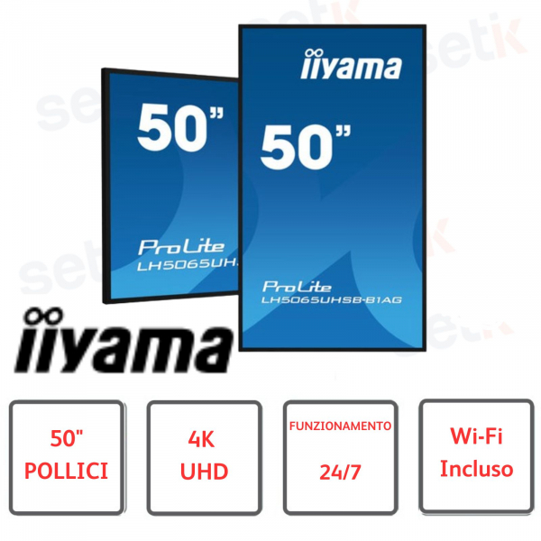 Iiyama 50-Zoll-Monitor mit 4K-UHD-Auflösung