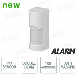 copy of Outdoor double wire beam PIR detector 12 meters and 90° - IP55 - Setik