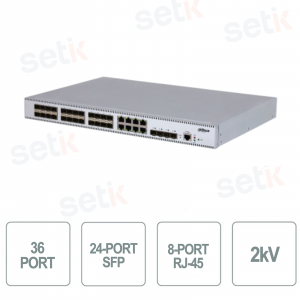 Switch Managed Gigabit - 36 porte - 24 SFP - 8RJ45 - 4SFP+ - Dahua