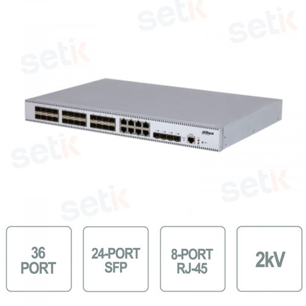 Switch administrable Gigabit - 36 ports - 24 SFP - 8RJ45 - 4SFP+ - Dahua