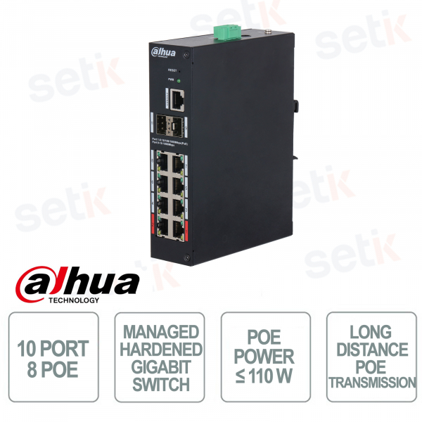 copy of 8-Port-verwalteter, gehärteter Netzwerk-Switch 4 PoE-Ports – Dahua