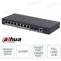 Switch Gigabit administrable - 10 ports - Dahua