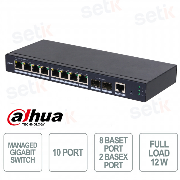 Verwalteter Gigabit-Switch – 10 Ports – Dahua