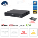 NVR IP ONVIF® PoE 4 canaux - Jusqu'à 12MP - SSD 1 To inclus 4 ports PoE - Intelligence artificielle