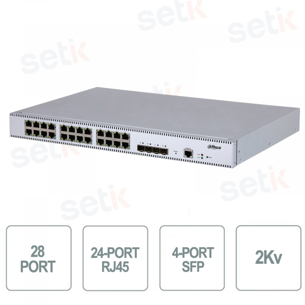 Verwalteter Gigabit-Switch – 28 L2+-Ports – 24 RJ45 – 4SFP+ – Dahua