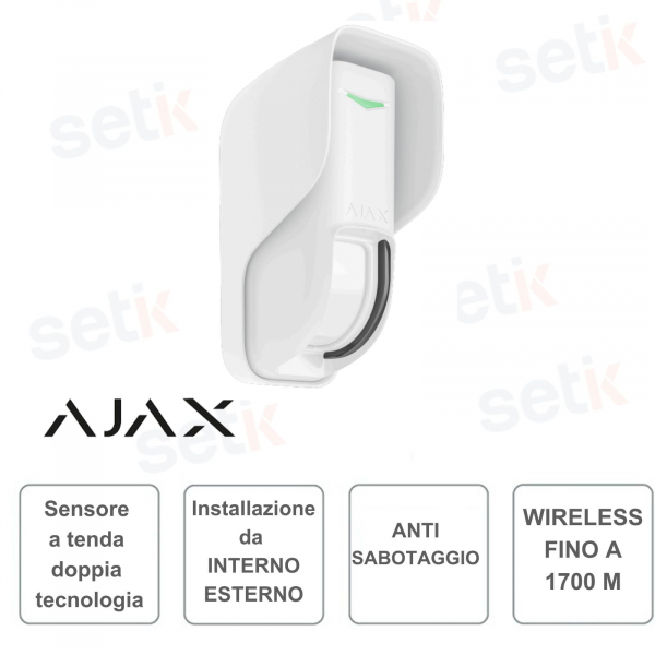 Ajax Curtain Outdoor - Detector de movimiento de cortina inalámbrico