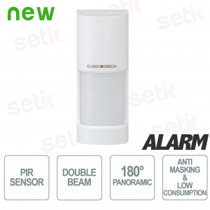 180° panoramic double IR PIR detector for outdoors with low absorption anti-masking - IP55 - Optex