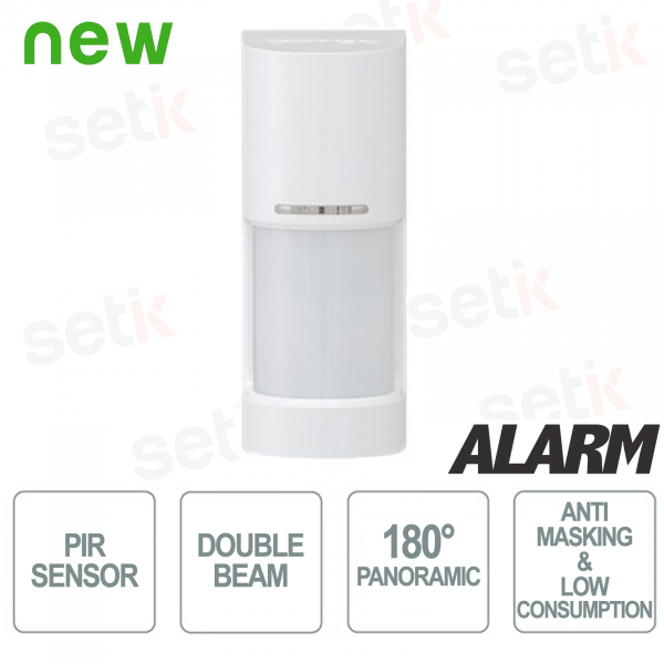 180° panoramic double IR PIR detector for outdoors with low absorption anti-masking - IP55 - Optex