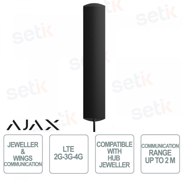Ajax External Antenna - comunicazioni LTE Jeweller e Wings - Nero