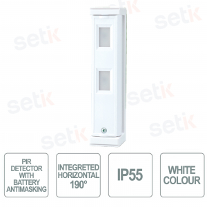 Detector IR doble con cable y antienmascaramiento a batería para exterior - IP55 - Optex