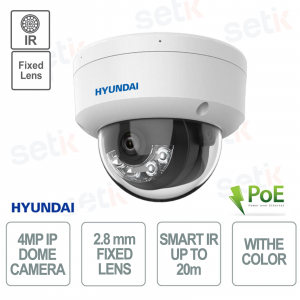 copy of Cámara Domo PoE para Interiores - IP - 2MP - 2.8mm - Smart IR 30m - Hyundai