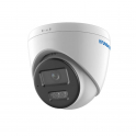 Cámara Domo PoE para Exterior - Luz Híbrida Inteligente - IP - 4MP - 2.8mm - Smart IR 20m - IP67 - Micrófono - Hyundai