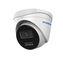 Cámara Domo PoE para Exterior - IP - Luz Híbrida Inteligente - 4MP - 2.8mm - Smart IR 30m - IP67 - Micrófono - Hyundai