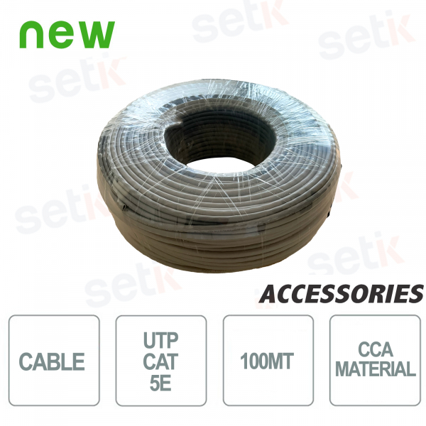 Ethernet cable network 100 meters CCA 5E UTP skein RJ45 lan internet - Setik