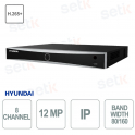 copy of 4-Kanal PoE 12MP IP NVR – 4 Ports 40/80 Mbit/s bidirektionales Audio H.256+ – Hyundai