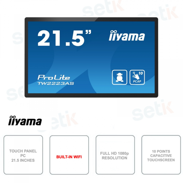 FULL HD-Monitor Touchpanel-PC 21,5 Zoll kapazitiver Touch PCAP 10 Punkte Android OS Edge-to-Edge-Mikrofon