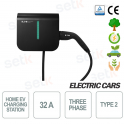 copy of Cargador Portátil EV para coches eléctricos tipo 2 Monofásico 16A Shuko 5MT Blanco - S