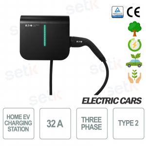 Home EV charging station 32A with 5m cable type 2 plug Green Motion Home - Eaton